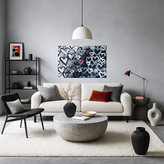 For You No. 1M - Original Heart Painting 36 x 24