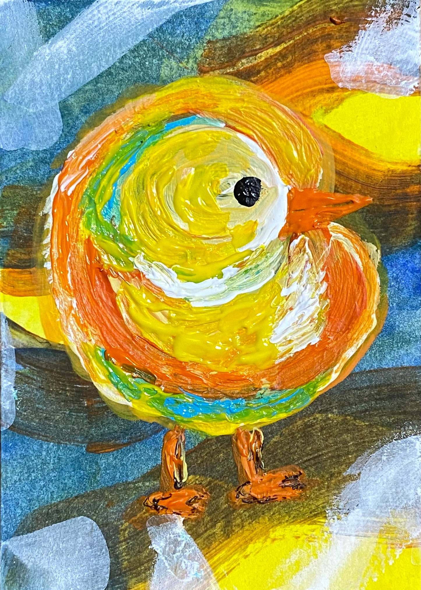 Birds – Original Art Card Painting | Collectible ACEO