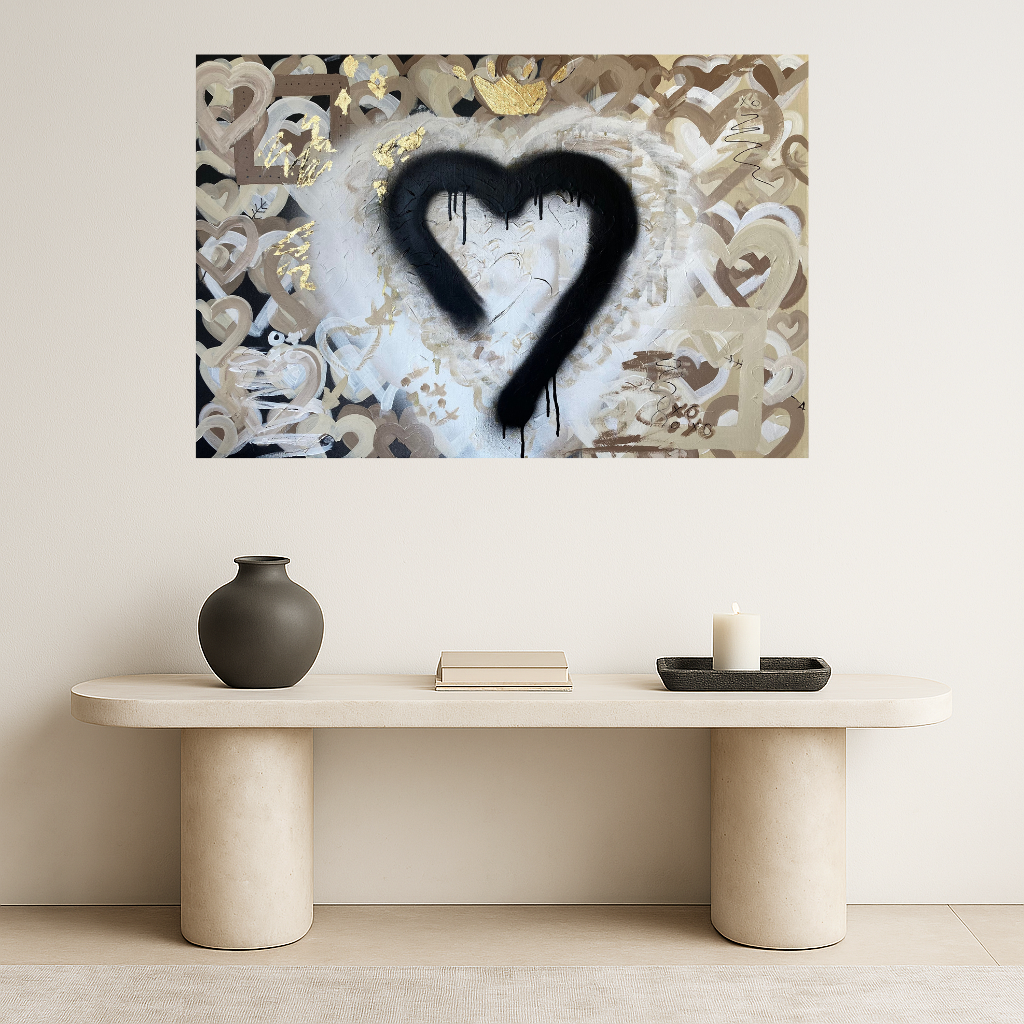 For You No. 2M - Original Heart Painting 36 x 24