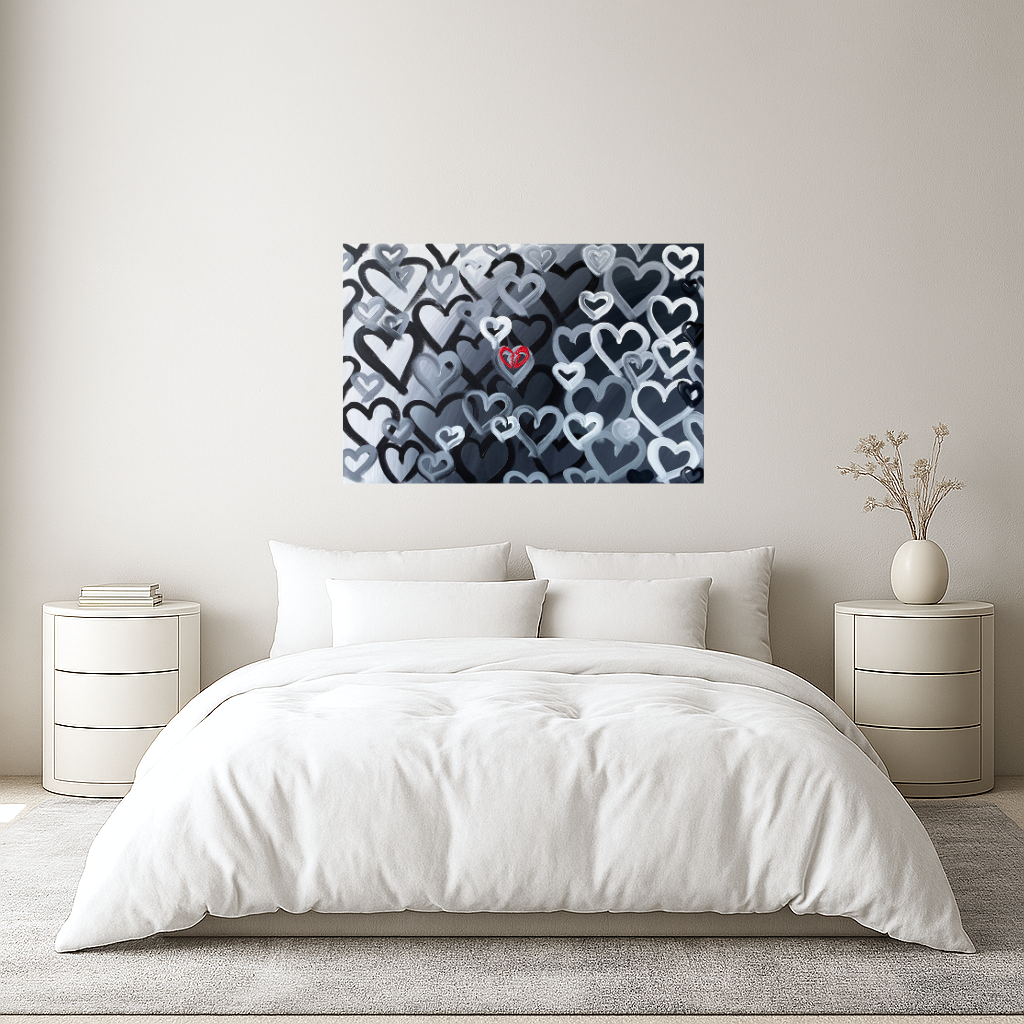 For You No. 1M - Original Heart Painting 36 x 24