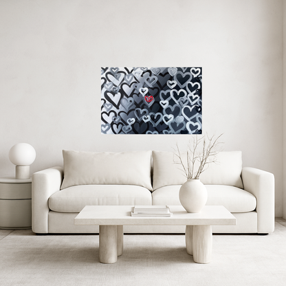 For You No. 1M - Original Heart Painting 36 x 24