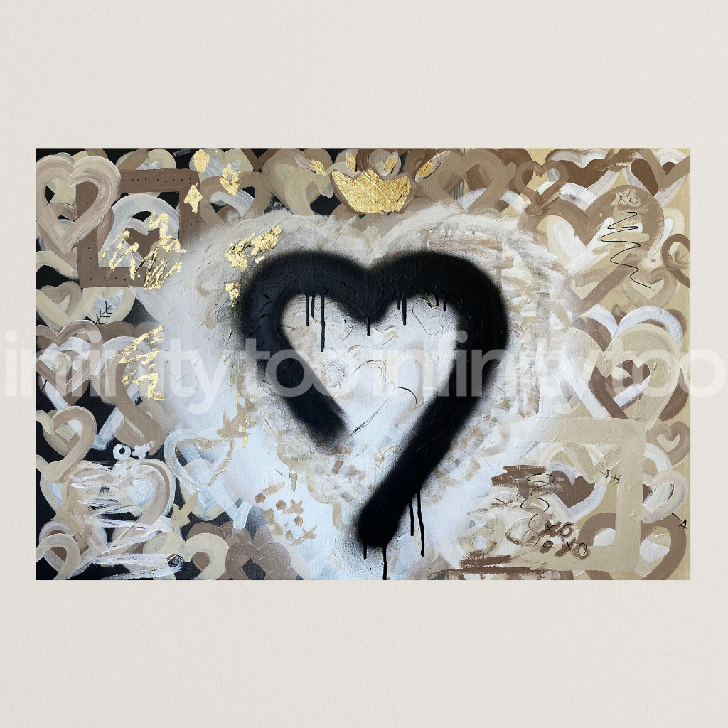 For You No. 2M - Original Heart Painting 36 x 24