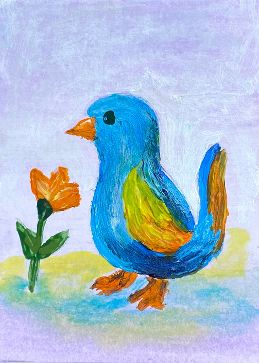 Birds – Original Art Card Painting | Collectible ACEO