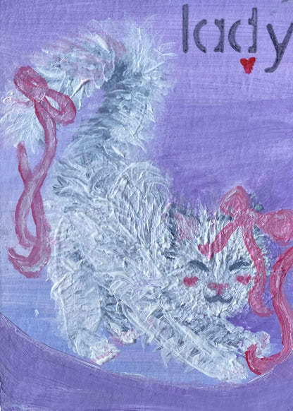 Kitty – Original Art Card Painting | Collectible ACEO