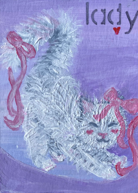 Kitty – Original Art Card Painting | Collectible ACEO