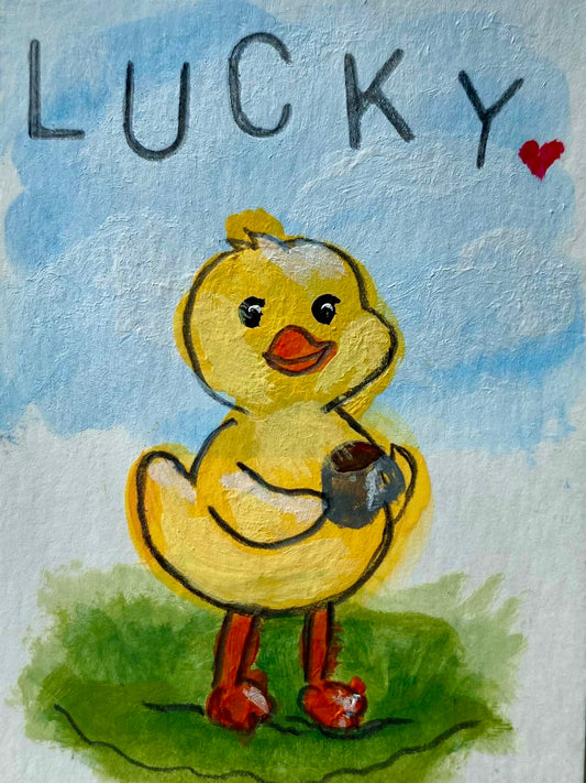 Duck – Original Art Card Painting | Collectible ACEO