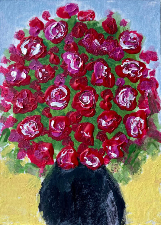 Flowers – Original Art Card Painting | Collectible ACEO