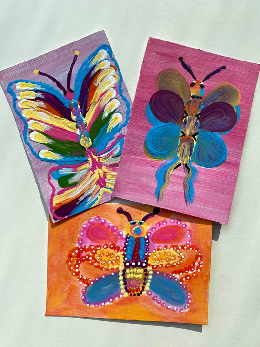 Mystery Butterfly – Original Art Card Painting | Collectible ACEO