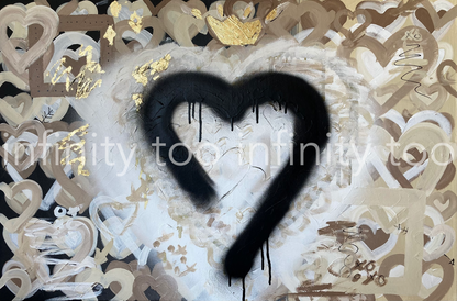 For You No. 2M - Original Heart Painting 36 x 24
