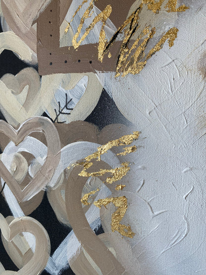 For You No. 2M - Original Heart Painting 36 x 24