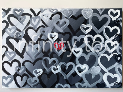 For You No. 1M - Original Heart Painting 36 x 24