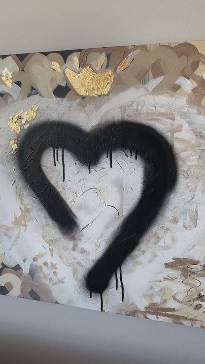 For You No. 2M - Original Heart Painting 36 x 24